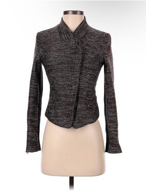 Ann Taylor 0P Open-Front Tweed Jacket